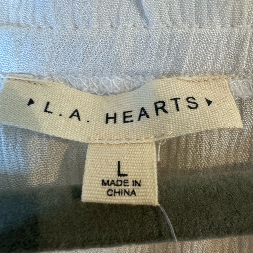NWT PacSun LA Hearts White Peasant Blouse size Large - Picture 4 of 5